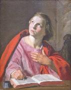 Frans Hals Johannes de Evangelist schrijvend oil painting artist